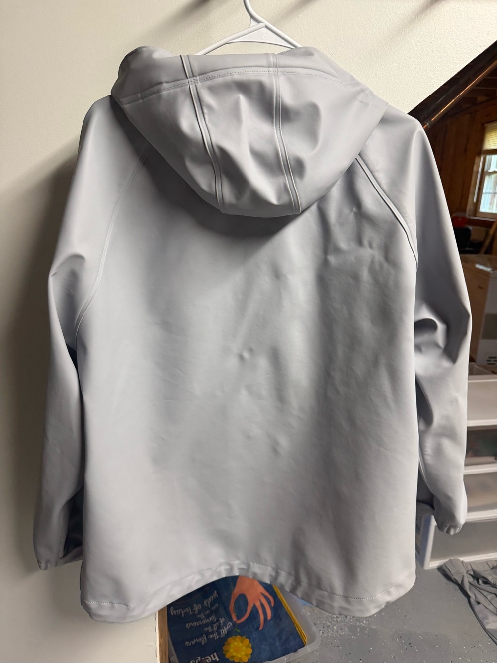 Grundéns Women’s Light Gray Waterproof Hooded Jacket - Picture 3 of 4